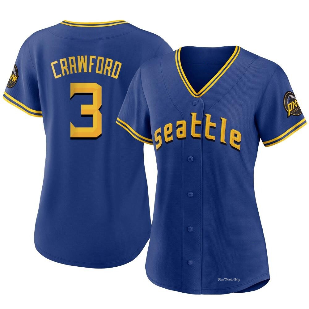 Women's J.P. Crawford Seattle Mariners Authentic Royal 2023 City Connect Jersey