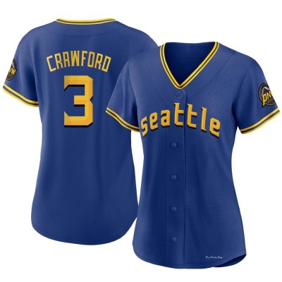 Women's J.P. Crawford Seattle Mariners Authentic Royal 2023 City Connect Jersey