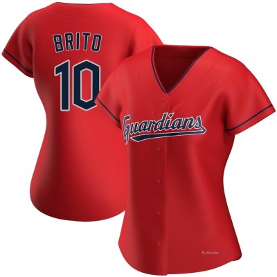 Women's Juan Brito Cleveland Guardians Authentic Red Alternate Jersey