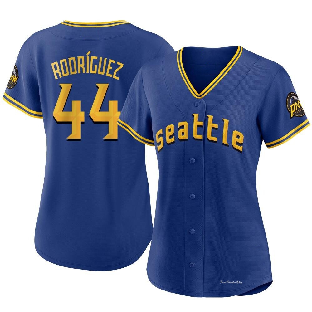 Women's Julio Rodriguez Seattle Mariners Authentic Royal 2023 City Connect Jersey