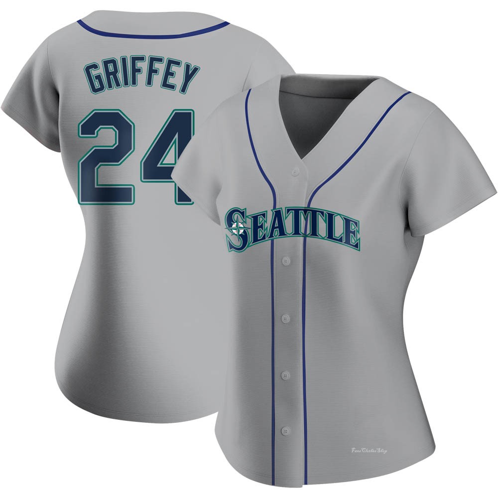 Women's Ken Griffey Seattle Mariners Authentic Gray Road Jersey
