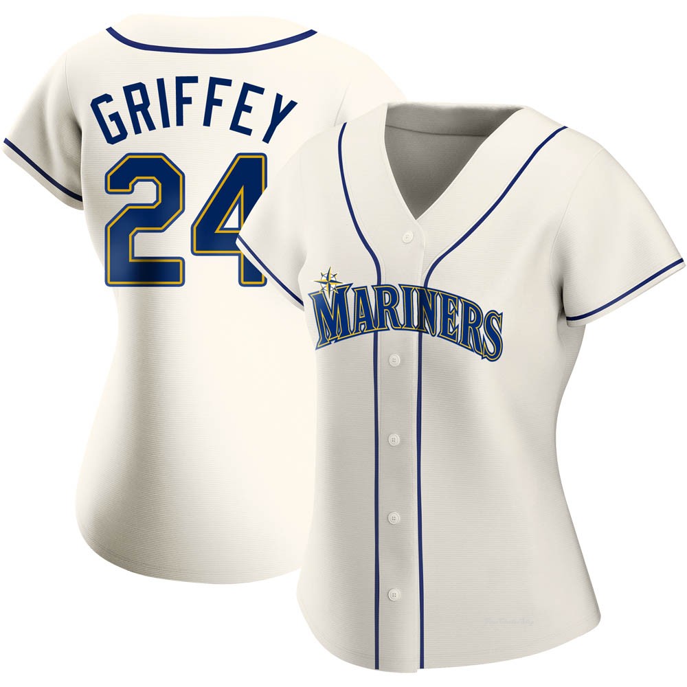Women's Ken Griffey Seattle Mariners Replica Cream Alternate Jersey