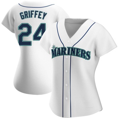Women's Ken Griffey Seattle Mariners Replica White Home Jersey