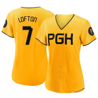 Women's Kenny Lofton Pittsburgh Pirates Replica Gold 2023 City Connect Jersey