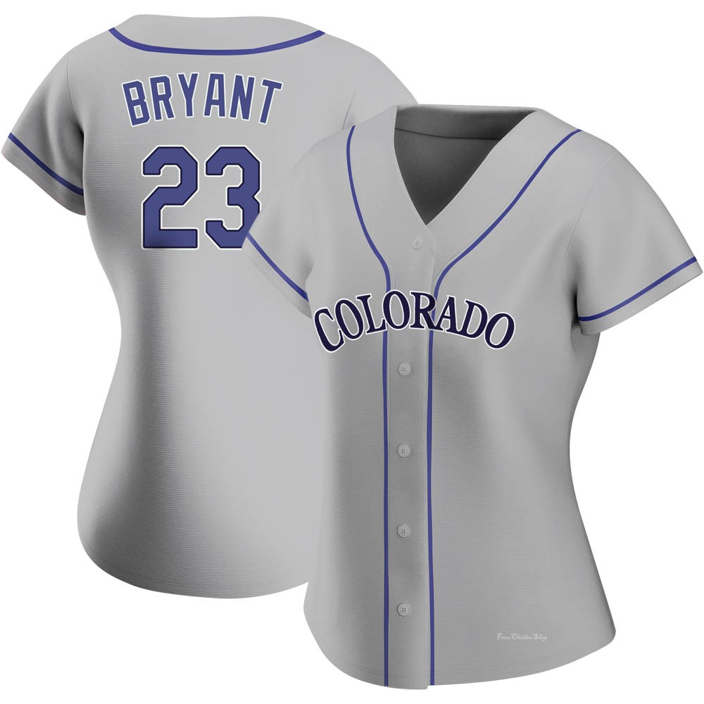 Women's Kris Bryant Colorado Rockies Authentic Gray Road Jersey
