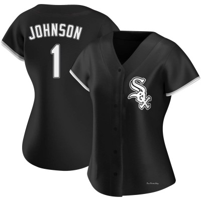 Women's Lance Johnson Chicago White Sox Authentic Black Alternate Jersey