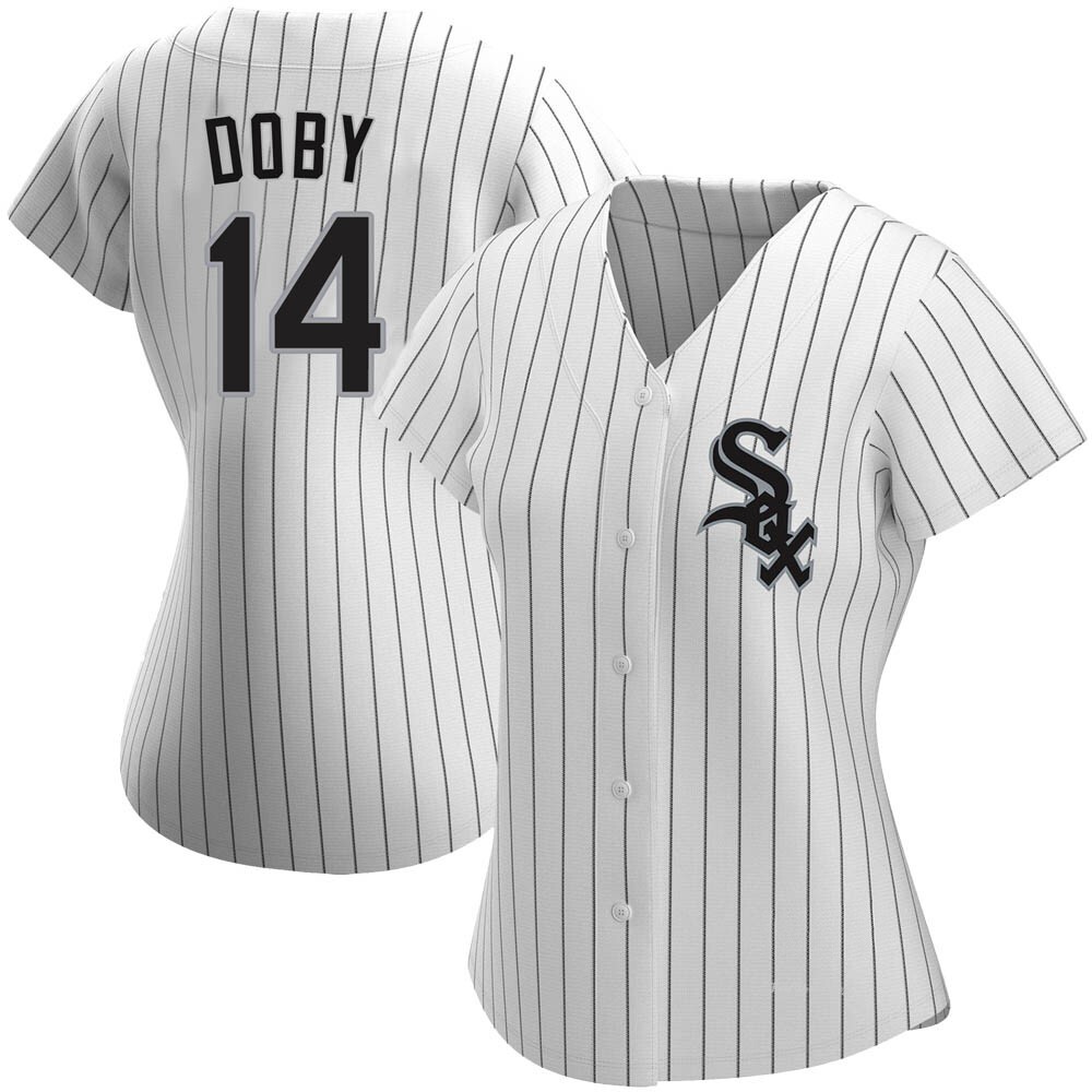 Women's Larry Doby Chicago White Sox Replica White Home Jersey