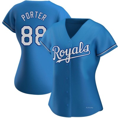 Women's Logan Porter Kansas City Royals Authentic Light Blue Alternate Jersey