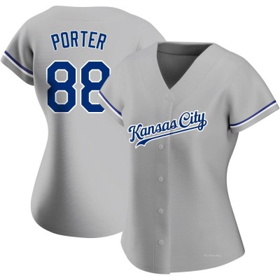 Women's Logan Porter Kansas City Royals Replica Gray Road Jersey