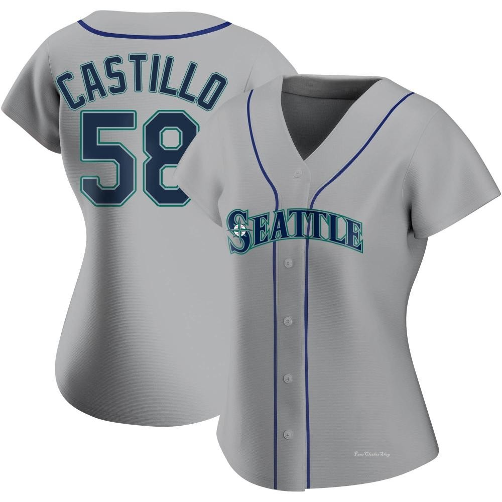Women's Luis Castillo Seattle Mariners Authentic Gray Road Jersey