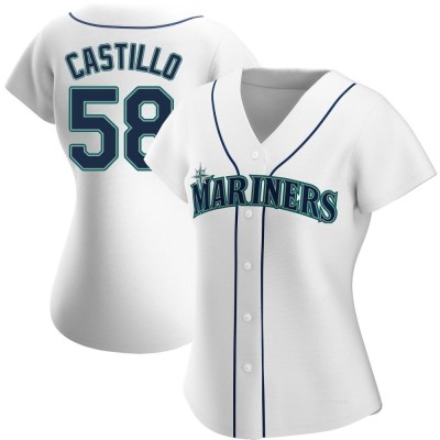 Women's Luis Castillo Seattle Mariners Replica White Home Jersey