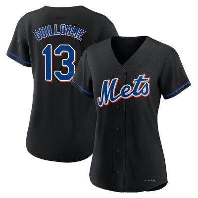 Women's Luis Guillorme New York Mets Authentic Black 2022 Alternate Jersey