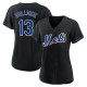 Women's Luis Guillorme New York Mets Authentic Black 2022 Alternate Jersey