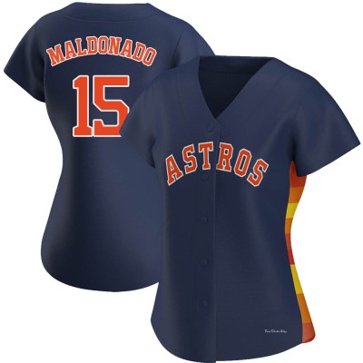 Women's Martin Maldonado Houston Astros Authentic Navy Alternate Jersey