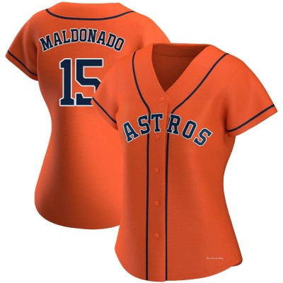 Women's Martin Maldonado Houston Astros Replica Orange Alternate Jersey