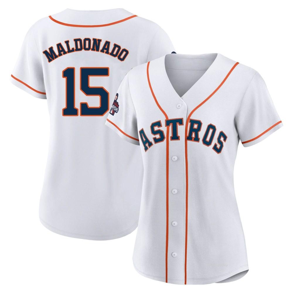Women's Martin Maldonado Houston Astros Replica White 2022 World Series Champions Home Jersey