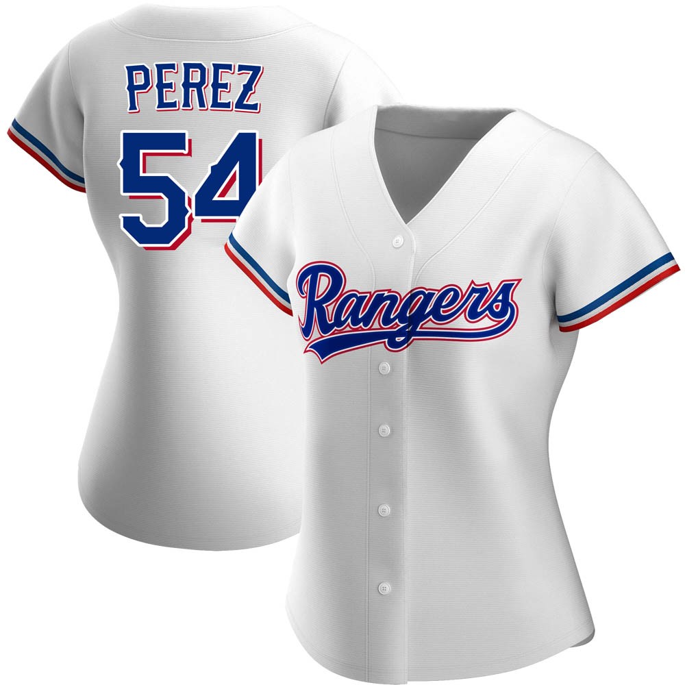 Women's Martin Perez Texas Rangers Authentic White Home Jersey