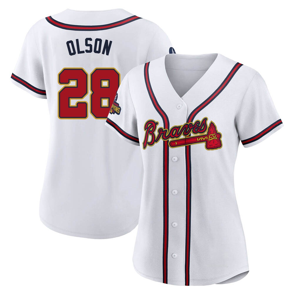Women's Matt Olson Atlanta Braves Authentic Gold White 2022 Program Jersey