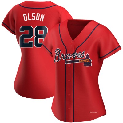 Women's Matt Olson Atlanta Braves Authentic Red Alternate Jersey