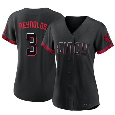 Women's Matt Reynolds Cincinnati Reds Replica Black 2023 City Connect Jersey