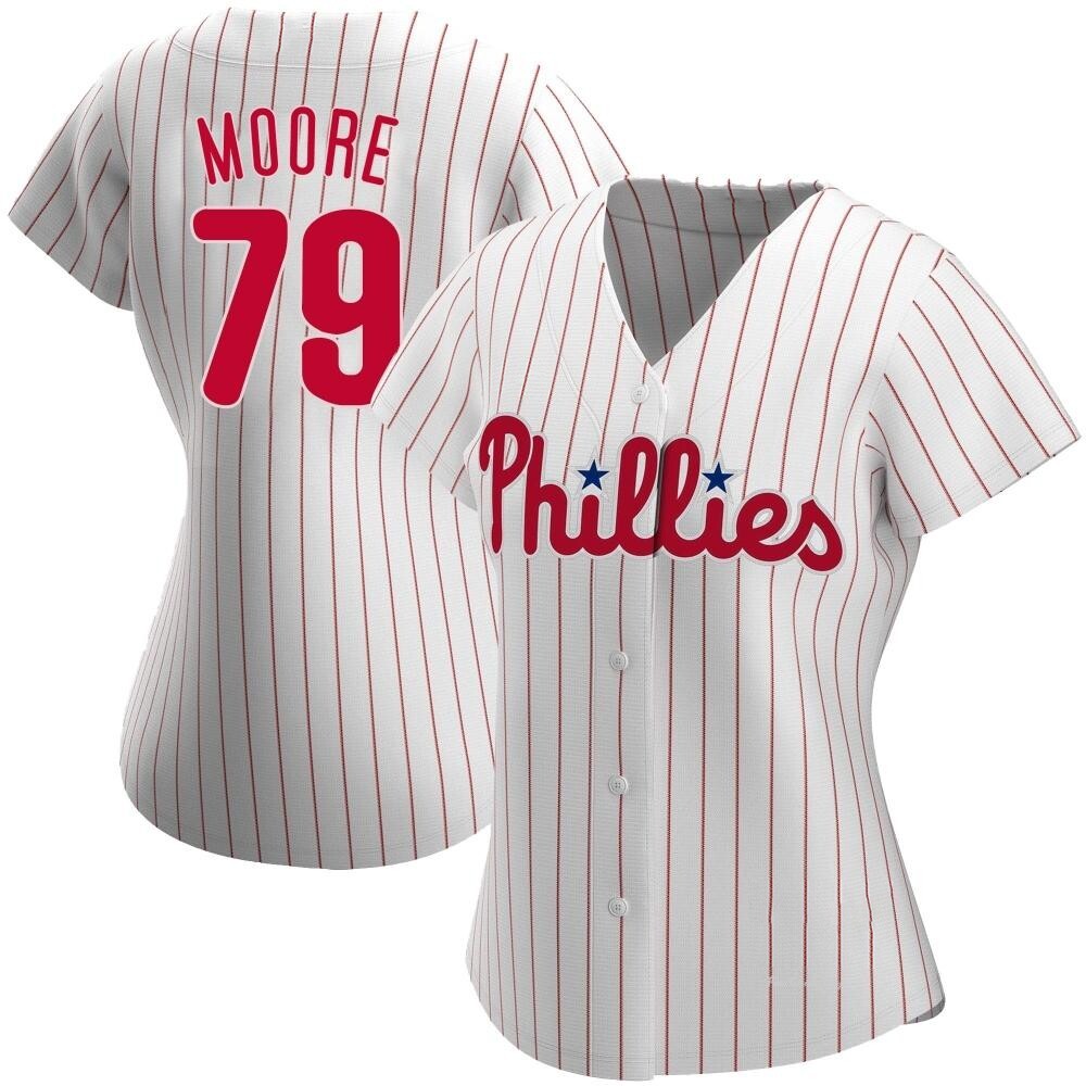 Women's McKinley Moore Philadelphia Phillies Authentic White Home Jersey