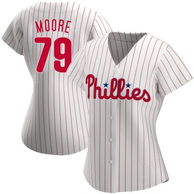 Women's McKinley Moore Philadelphia Phillies Authentic White Home Jersey