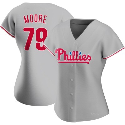 Women's McKinley Moore Philadelphia Phillies Replica Gray Road Jersey