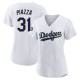 Women's Mike Piazza Los Angeles Dodgers Replica White/Gold 2021 Gold Program Player Jersey