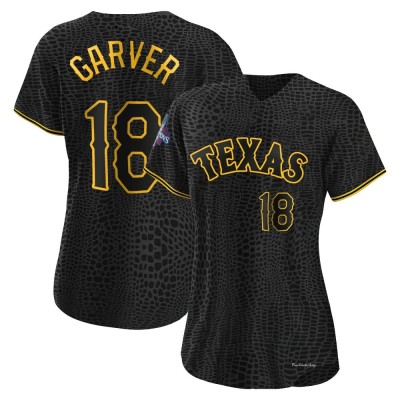 Women's Mitch Garver Texas Rangers Replica Black Snake Skin City 2023 World Series Champions Jersey