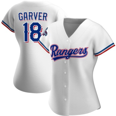 Women's Mitch Garver Texas Rangers Replica White Home 2023 World Series Champions Jersey