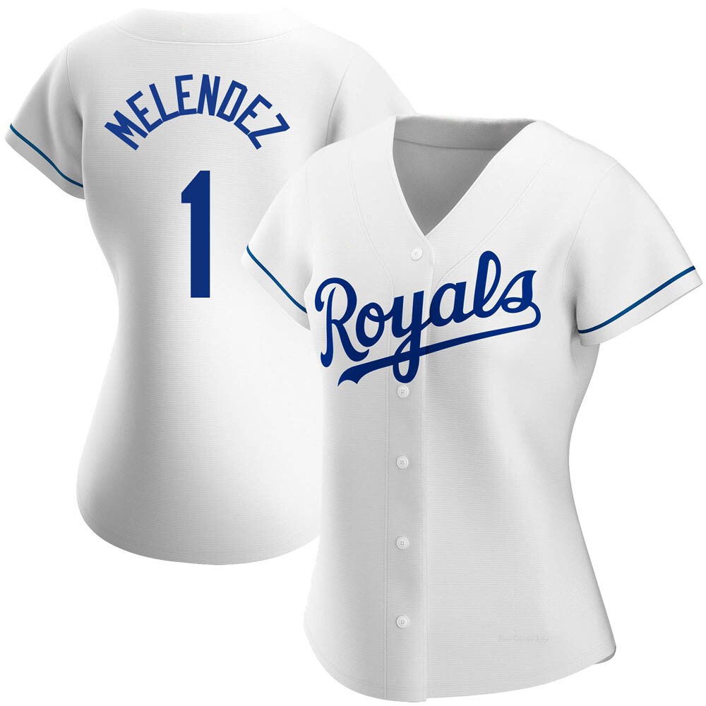 Women's MJ Melendez Kansas City Royals Replica White Home Jersey