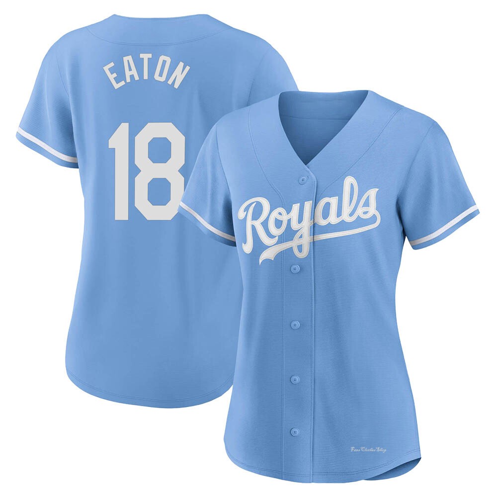 Women's Nate Eaton Kansas City Royals Authentic Light Blue 2022 Alternate Jersey