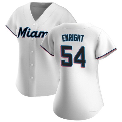 Women's Nicholas Enright Miami Marlins Replica White Home Jersey