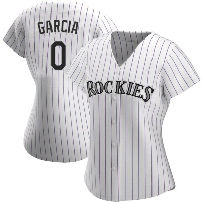 Women's Nick Garcia Colorado Rockies Authentic White Home Jersey