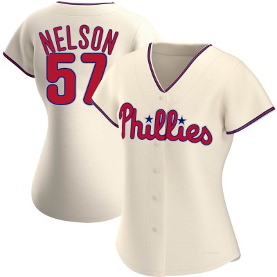 Women's Nick Nelson Philadelphia Phillies Replica Cream Alternate Jersey