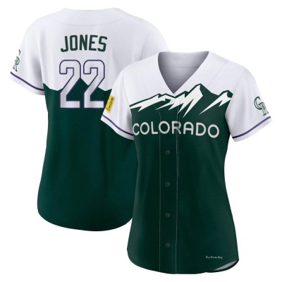 Women's Nolan Jones Colorado Rockies Replica Green 2022 City Connect Jersey