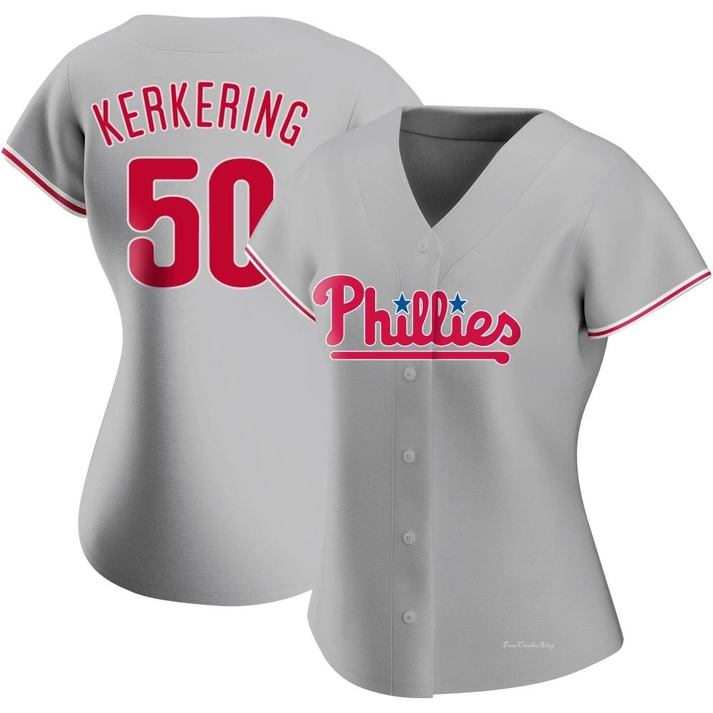 Women's Orion Kerkering Philadelphia Phillies Authentic Gray Road Jersey