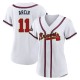 Women's Orlando Arcia Atlanta Braves Authentic Gold White 2022 Program Jersey