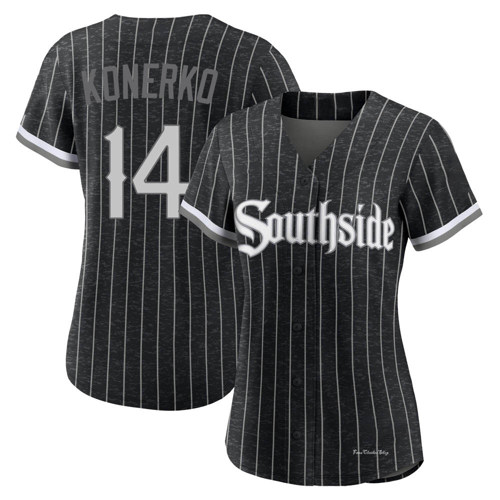 Women's Paul Konerko Chicago White Sox Authentic Black 2021 City Connect Jersey