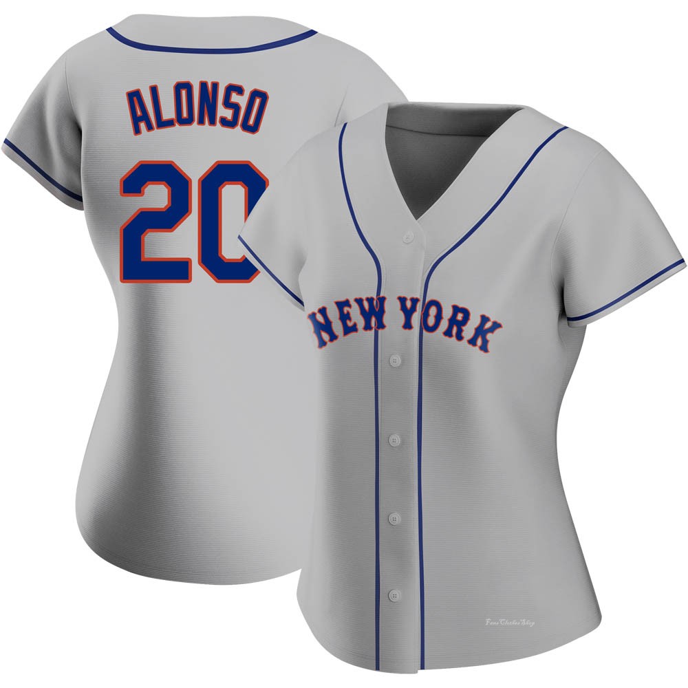 Women's Pete Alonso New York Mets Authentic Gray Road Jersey