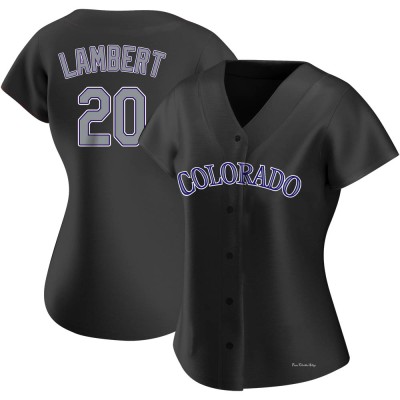 Women's Peter Lambert Colorado Rockies Authentic Black Alternate Jersey