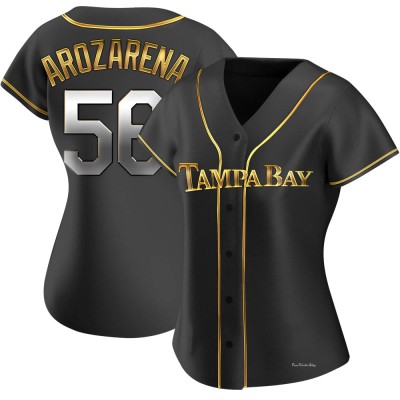 Women's Randy Arozarena Tampa Bay Rays Replica Black Golden Alternate Jersey