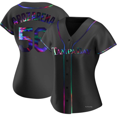 Women's Randy Arozarena Tampa Bay Rays Replica Black Holographic Alternate Jersey