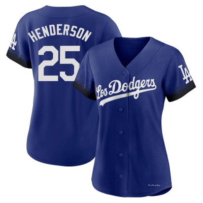 Women's Rickey Henderson Los Angeles Dodgers Replica Royal 2021 City Connect Jersey