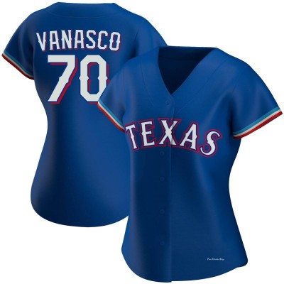 Women's Ricky Vanasco Texas Rangers Authentic Royal Alternate Jersey