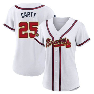 Women's Rico Carty Atlanta Braves Authentic Gold White 2022 Program Jersey
