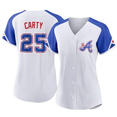 Women's Rico Carty Atlanta Braves Replica White 2023 City Connect Jersey