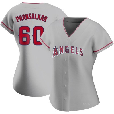 Women's Roman Phansalkar Los Angeles Angels Replica Silver Road Jersey