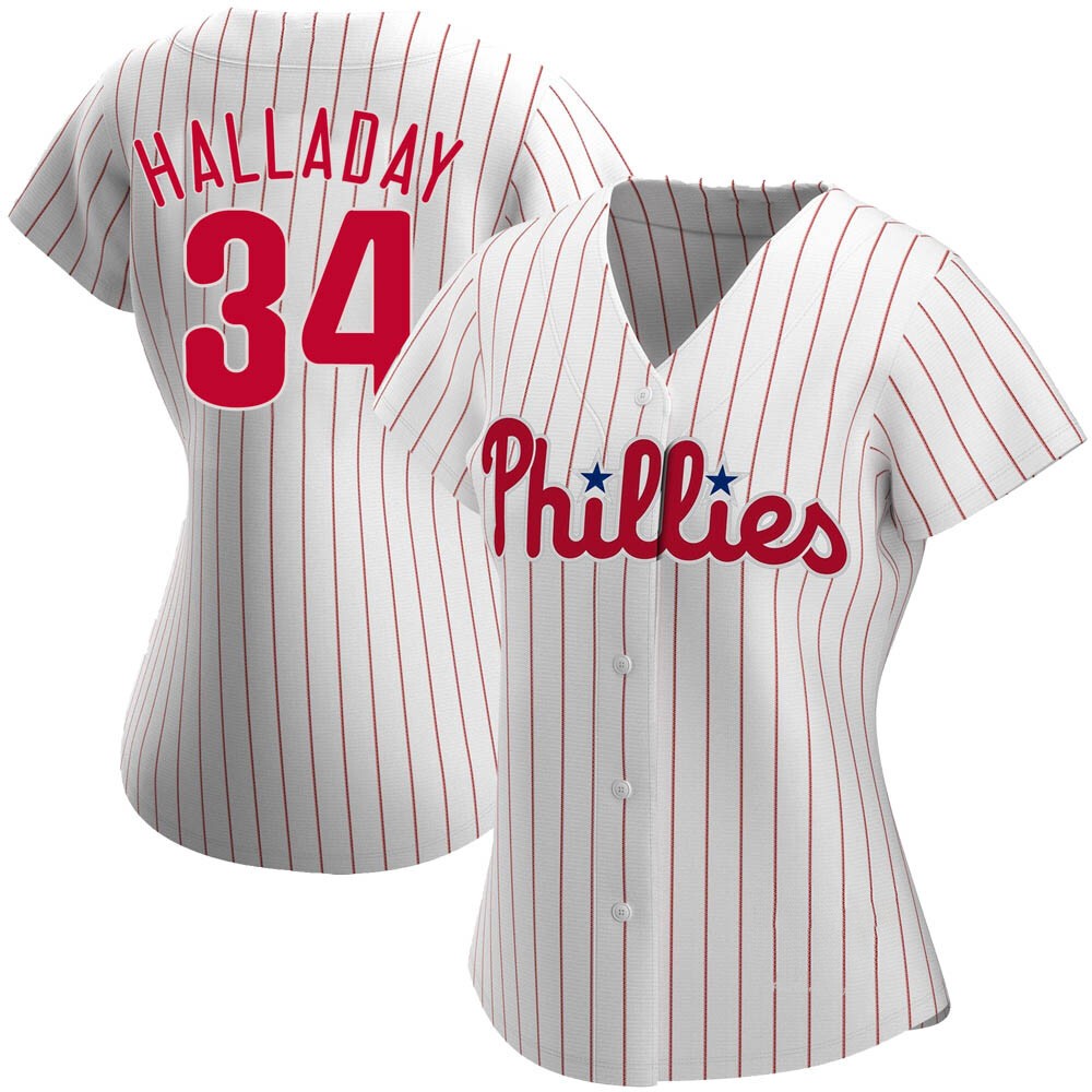 Women's Roy Halladay Philadelphia Phillies Authentic White Home Jersey