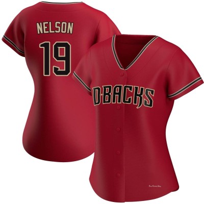 Women's Ryne Nelson Arizona Diamondbacks Authentic Red Alternate Jersey